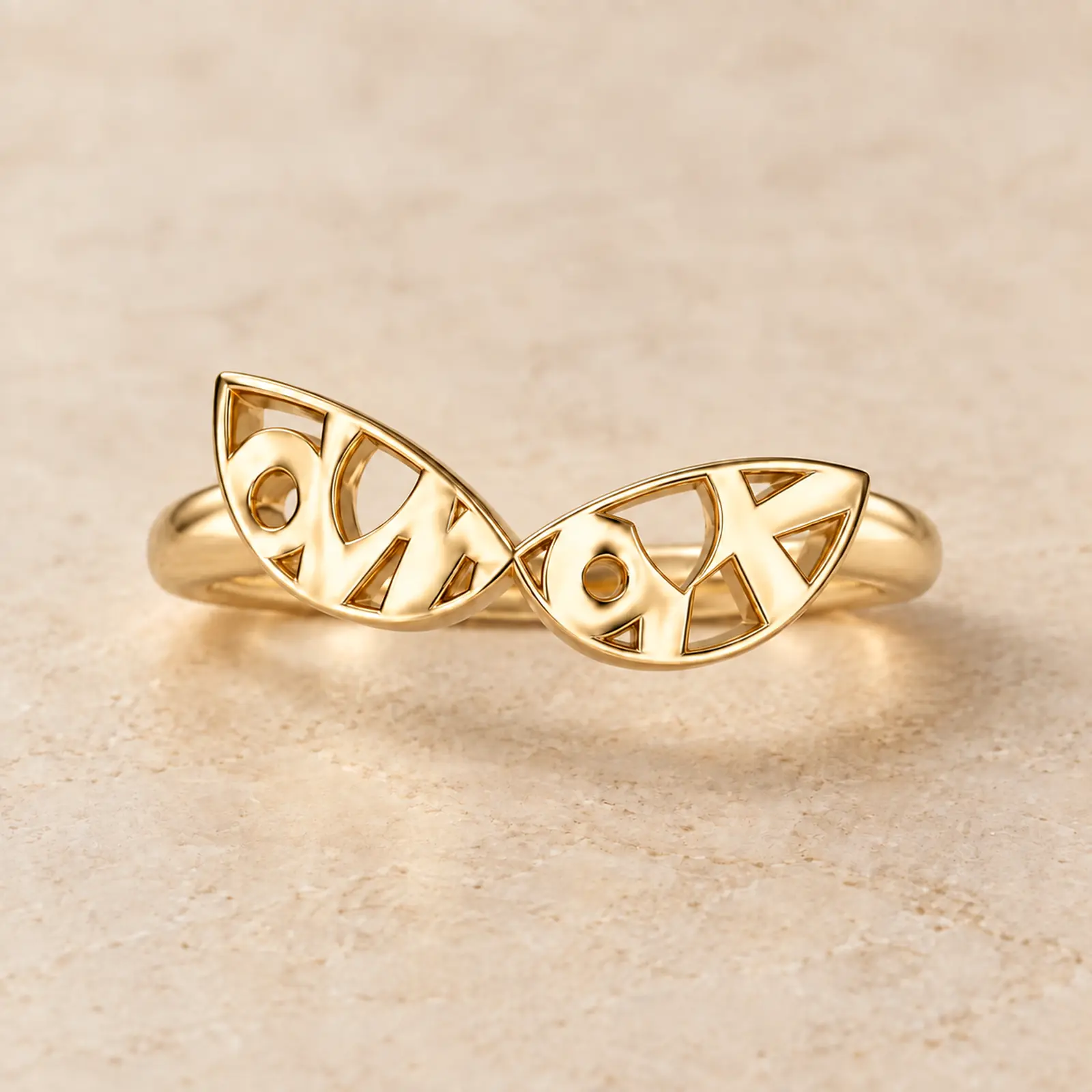 DMXDT DESIGN 22 공식 아이마크 18K 골드 반지